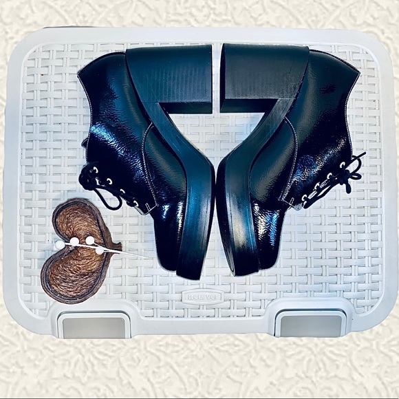 Dirty Laundry Platform Black Patent Gatsby Derby Oxfords Dark Academia - Picture 12 of 17